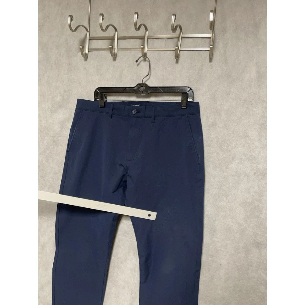 J Crew Pants Men 33X32 34x32 Blue Flex Slim‎ Tech Chino Golf Lightweight Stretch